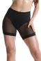sexy slight stretch stitching mesh high-waist tightening shaping shorts_Black