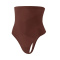 sexy plus size slight stretch high-waist shaping thong_Black_Beige_Brown