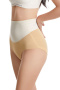 sexy slight stretch contrast colors tightening waist shaping panties_Sky Blue_Nude