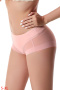 sexy slight stretch stitching mesh tightening waist shaping panties_Black_Pink
