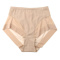 sexy slight stretch stitching mesh tightening waist shaping panties_Black_Pink_Haze Blue_Nude