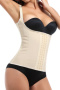sexy plus size slight stretch tightening corset_Black_Nude