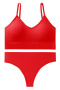 sexy slight stretch 15 colors solid color padded bras sets size run small_Black_White_Pink_Red