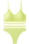 sexy slight stretch 9 colors contrast color padded bras sets size run small_Black_White_Magenta_Light Green