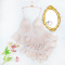 sexy non-stretch solid color sling backless with padded shorts set sleepwear_Light Purple_Beige