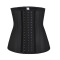 new plus size non-stretch 25-piece rubber bone breathable abdominal corset_Black