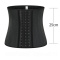 new plus size non-stretch 25-piece rubber bone breathable abdominal corset #1_Black