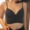 sexy slight stretch solid color with underwire padded bras_Black