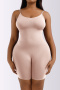 sexy plus size high stretch solid color abdomen shapewear_Black_Brown_Nude