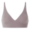 sexy slight stretch 6 colors solid color v-neck traceless padded bras_Black_Pink_Green_Beige_Brown