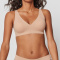 sexy slight stretch 6 colors solid color v-neck traceless padded bras_Black_Pink_Green_Beige_Brown_Nude