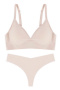 sexy slight stretch 6 colors solid color padded bras sets_Black_Pink