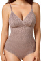 sexy plus size slight stretch lace tummy control lift hip bodysuit shapewear_Black_White_Brown