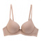sexy slight stretch solid color traceless padded breathable bras(size run small)_White_Nude
