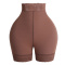 sexy plus-size high stretch patchwork lace solid color lift hip shapewear shorts_Black_Beige_Brown
