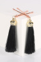 one pair new sexy sm 4 colors tassels decor nipple clamps_Black