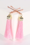 one pair new sexy sm 4 colors tassels decor nipple clamps_Black_Pink