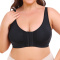 sexy plus size slight stretch 3 colors hook buckle crop vest shapewear_Black
