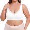 sexy plus size slight stretch 3 colors lace stitching crop vest shapewear_Black_White