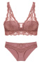 sexy slight stretch lace 5 colors padded bras sets_Black_White_Pink_Purple_Red Bean Paste