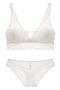 sexy slight stretch lace 5 colors padded bras sets_Black_White