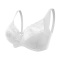 sexy plus size slight stretch 4 colors lace trim padded with underwire bras_Black_White
