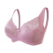 sexy plus size slight stretch 4 colors lace trim padded with underwire bras_Black_White_Pink