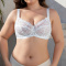 sexy slight stretch lace see-through with underwire bras_Black_White