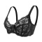 sexy slight stretch lace see-through with underwire bras_Black