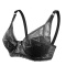 sexy slight stretch lace 3 colors with underwire padded bras_Black