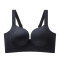 sexy plus size slight stretch 5 colors traceless padded bras(size run small)_Black