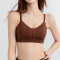 sexy plus size slight stretch 5 colors glossy padded bras(size run small)_Black_Pink_Sky Blue_Beige_Brown