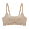 sexy stretch 4 colors solid color traceless gather padded bras(size run small)_Black_Beige_Brown_Nude
