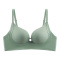 sexy slight stretch solid color 4 colors traceless padded bras(size run small)_Black_Green