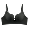 sexy slight stretch solid color 4 colors traceless padded bras(size run small)_Black