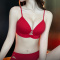 sexy slight stretch 4 colors v-neck traceless padded bras(size run small)_Black_Gray_Red
