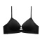 sexy slight stretch 4 colors v-neck traceless padded bras(size run small)_Black