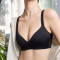 sexy slight stretch 4colors spiral pattern traceless padded bras(size run small)_Black