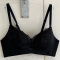 sexy slight stretch 4 colors lace gather padded bras(size run small)_Black