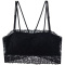 sexy slight stretch lace breathable padded bras(size run small)_Black