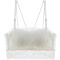 sexy slight stretch lace breathable padded bras(size run small)_Black_White