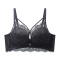 sexy slight stretch 5 colors lace gather padded bras(asia size)_Black