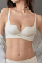 sexy slight stretch glossy solid color padded bras(size run small)_Black_White