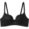 sexy slight stretch 5 colors glossy solid color padded bras(size run small)_Black