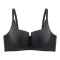 sexy slight stretch 4 colors traceless solid color padded bras(size run small)_Black