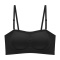 sexy slight stretch solid color padded bras(size run small)_Black