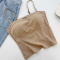sexy slight stretch 5 colors padded bras(size run small)_Black_Gray_Dark Green_Beige_Nude