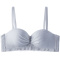 sexy slight stretch 4 colors shirring padded bras(asia size)_Black_Gray