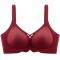 sexy plus size slight stretch 5 colors solid color padded bras(asia size)_Black_Pink_Rose Red