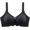 sexy plus size slight stretch 5 colors solid color padded bras(asia size)_Black